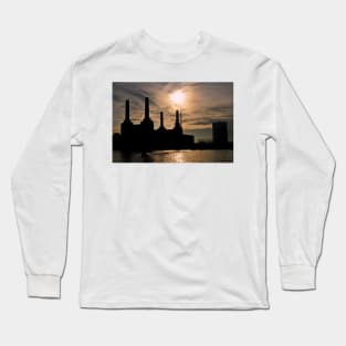 Battersea Power Station River Thames London Long Sleeve T-Shirt